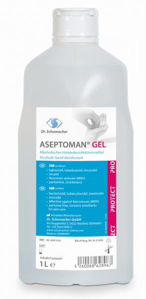 Dr. Schumacher Aseptoman Gel 1 Liter Spenderflasche viruzid