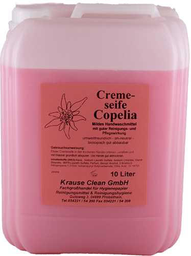 Seifencreme-Copelia -10 Liter-Kanister-Spenderseife-Farbe rosa-Handwaschlotion