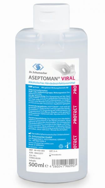 Aseptoman Viral 500 ml Spenderflasche voll viruzid A/B Listung