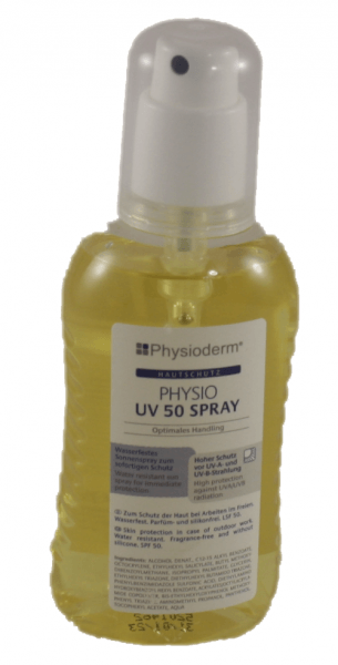 Physio UV 50 Sonnenspray Sonnenschutz 200 ml Flasche UV-A, und UV-B