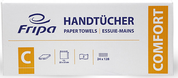 Fripa Papierhandtuch Comfort hochweiß 25 x 33 cm 3072 Blatt 