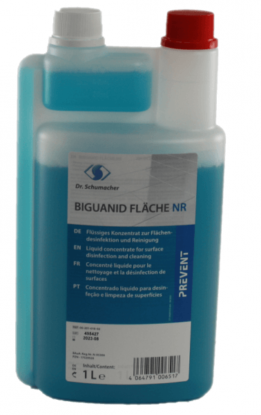 BIGUANID NR 1 Liter Dosierflasche Flächendesinfektion Konzentrat-