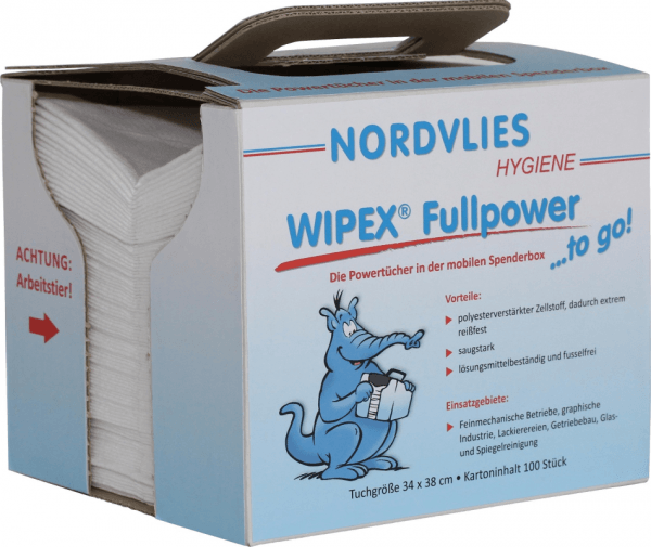 WIPEX-FULLPOWER in Spenderbox, Z-gefaltet weiß Art.-Nr. 140541 100 Tücher