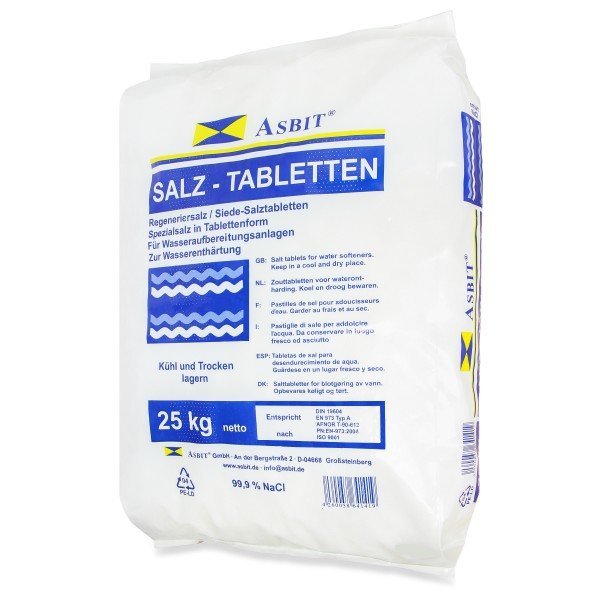 Asbit Salz -Tabletten 25 kg Regeneriersalz Tabletten zur Wasserenthärtung 