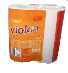 Küchenrolle VIOLAN 2 lagig Rolle a 96 Blatt, unterverpackt 14x 2 Rollen 28 Rollen /Paket 