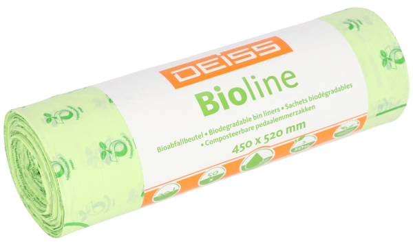 Bioline Deiss Bioabfallbeutel 20 Liter Müllbeutel 430 * 550 mm 10 Rollen a 50 Stück/ Karton 