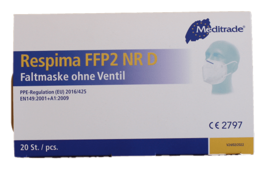 FFP2 Atemschutzmaske Fein -Staubmaske ohne Ventil VE 20 Stück Umgang mit COVID-19