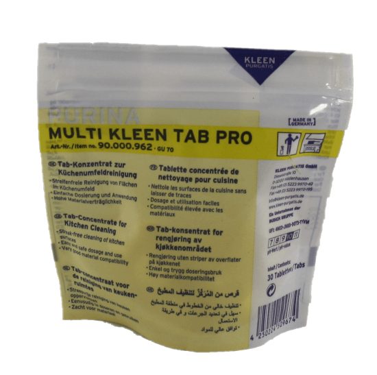 Multi-Kleen-Tabs-Pro-Purina- Beutel-30-Tabs-Küchenumfeldreinigung-professioneller-Küchenreiniger 90000962 Kleen Purgatis