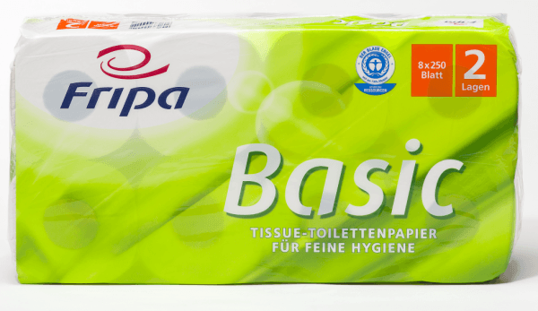 Fripa Basic Toilettenpapier 250 Blatt weiß Basic 64Rollen