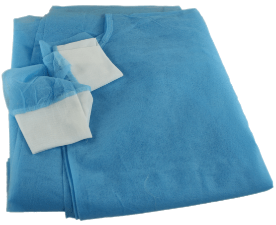Einweg-Schutzkittel blau Vlies mit Strickbündchen zum binden VE 20 Stück / Multipack Einheitsgröße Gr. XL 