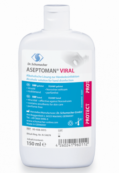 Aseptoman Viral 150ml Kittelflasche voll viruzid A/B Listung