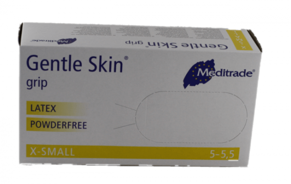 Einweghandschuhe Gentle Skin® grip X-Small Untersuchungshandschuh aus Latex Größe 5 -5,5