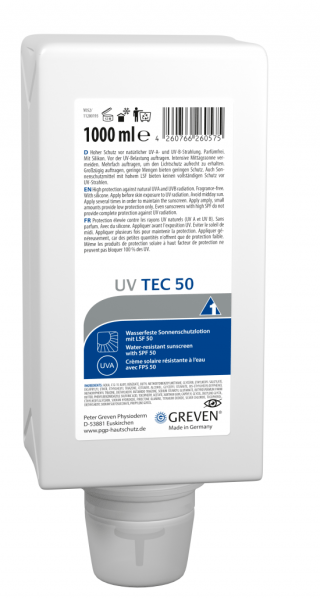 GREVEN UV TEC 50 1 Ltr Vario Flasche Sonnenschutzlotion VE 6 Flaschen UV-A und UV-B Strahlung