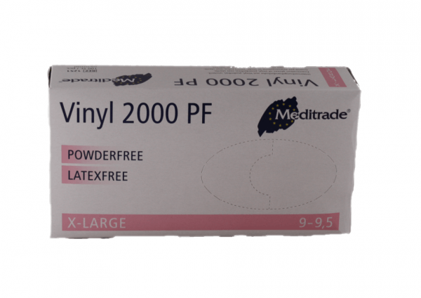 Vinyl Handschuhe Einweghandschuhe Vinyl 2000 PF Größe XL Meditrade